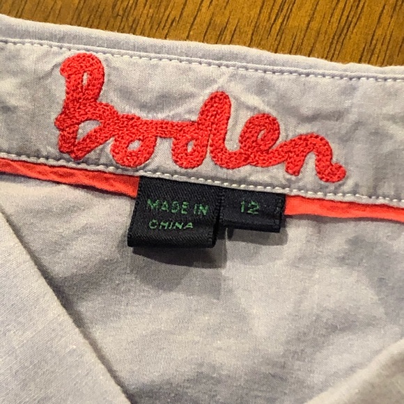 Boden Girls Blue Button Down - Picture 3 of 7